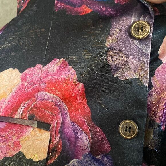 Men’s Black Floral Slim Fit 2-Button Formal Party Blazer Suit Jacket Size 36 NWT - Picture 14 of 14